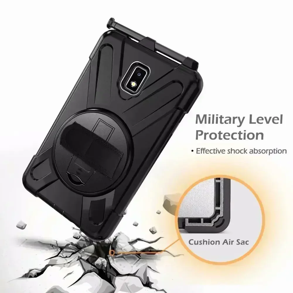 For Samsung Galaxy Tab Active 2 8.0 T390 T395 SM-T395 SM-T390 Case Kids Safe Shockproof Silicone PC Cover With Hand Strap image 6
