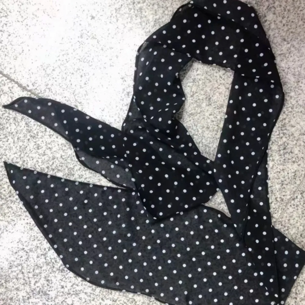 الرجعية 195*4 سنتيمتر ليوبارد وشاح ليوبارد طباعة ضيق طويل وشاح للرقبة البولكا نقطة طويلة عقال النساء