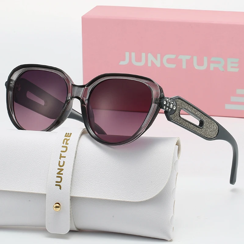 JUNCTURE الاستقطاب النساء النظارات الشمسية أزياء القط العين نظارات شمسية التدرج سيدة نظارات حزب هدايا العيد النظارات الشمسية للنساء
