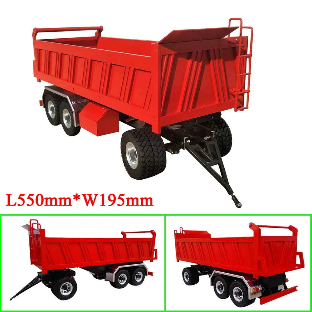 

Tamiya Tractor Hydraulic Dump Truck Trailer Suitable for 1/14 1/12 Metal Trailer Model Accessories