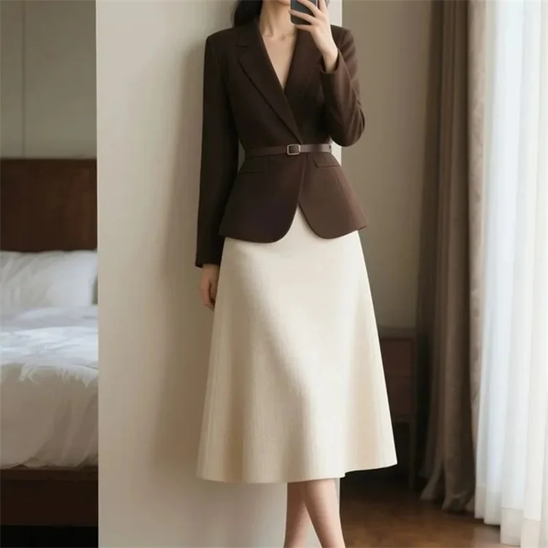 

Spring and Autumn Women's Jacket Women's Fashion Temperament High Sense Suit Jacket Ladies Commuter Wear Trend Outerwears Coat