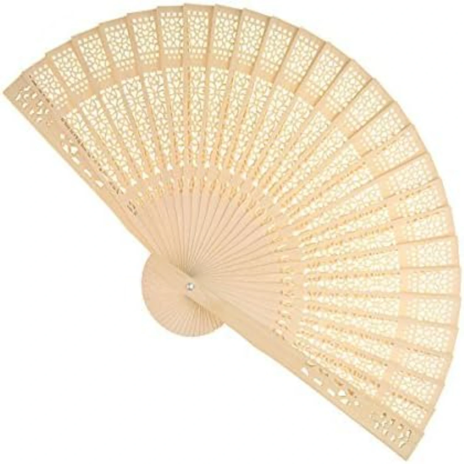 Exquisite Collection of Beautiful Handcrafted Sandalwood Fans - Perfect Gifts for Baby Shower and Wedding Favors to Impress Your