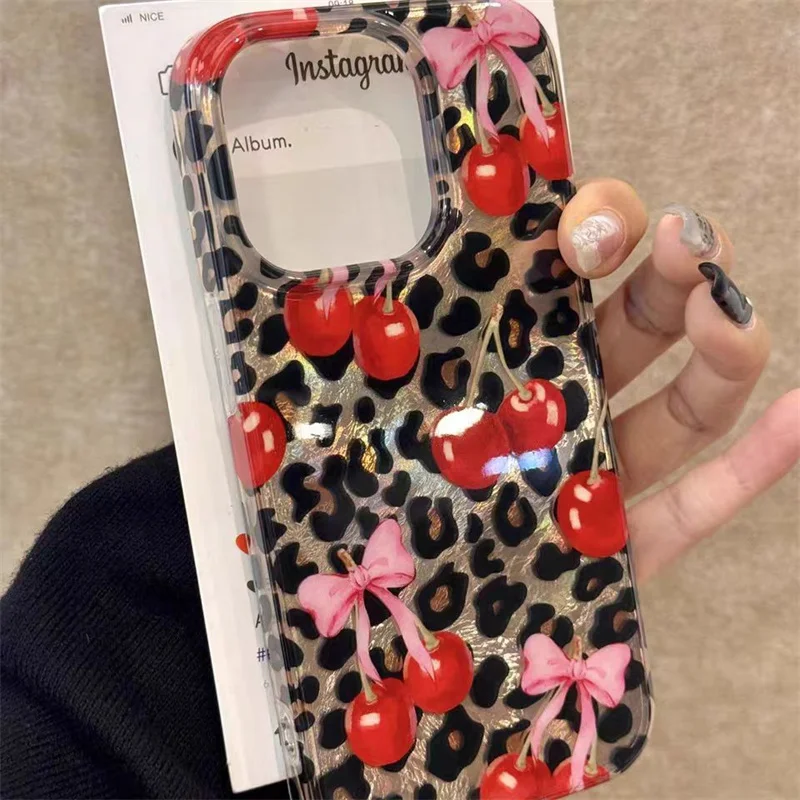 Vortex pattern Leopard Phone Case For iPhone 11 12 13 14 15 16 pro max Laser Silver Soft Edge Shockproof Cover For iPhone 16Plus