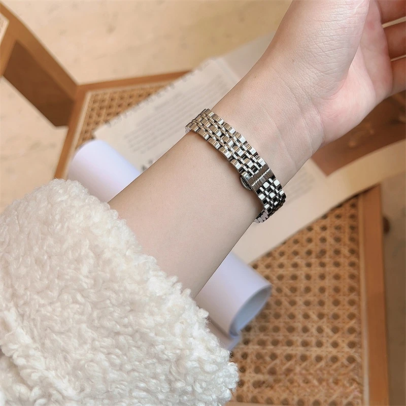 Women Slim Bracelet for Samsung Galaxy Watch 6 5 Pro Classic 42 44 3 45mm Gear S3 Metal Band for Huawei GT3 pro 43 46mm 20 22mm