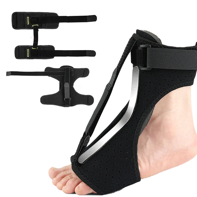 Adjustable Plantar Fasciitis Night Foot Splint Drop Orthotic Brace Elastic Dorsal Night Splint Foot Rehabilitation Stretch Strap