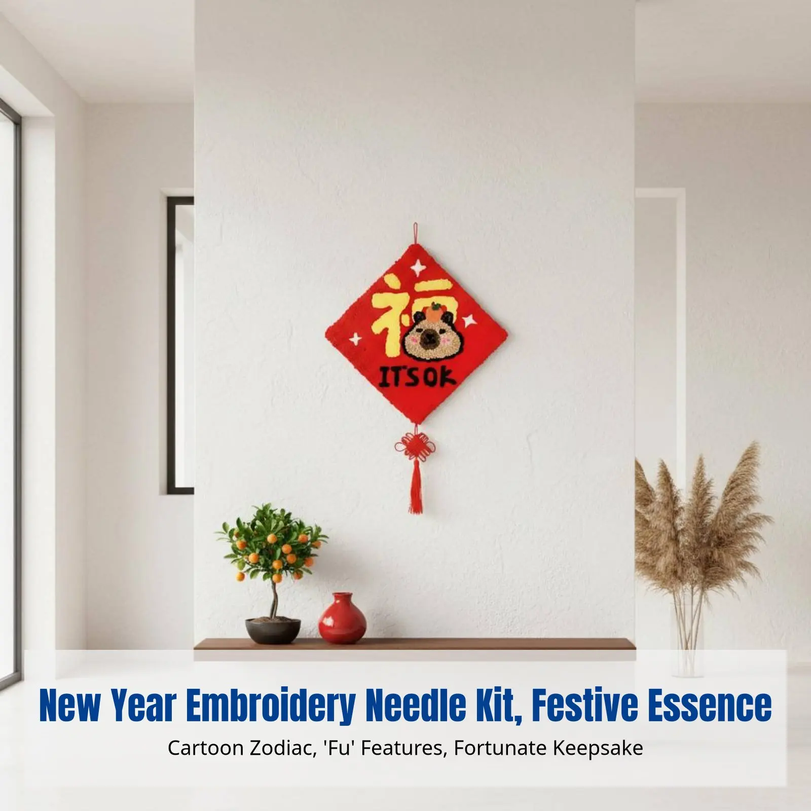 

Набор для вышивания в технике панч-нидл: милый щенок, настенный декор, новогодний талисман, праздничный набор для вышивания, полный комплект материалов