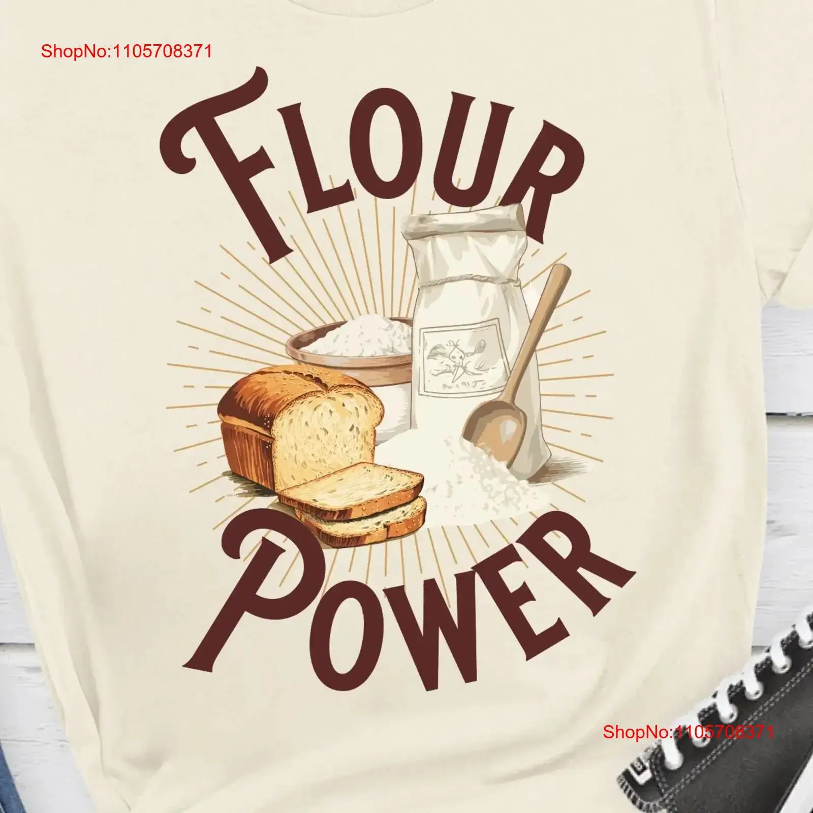 Funny Baking T Shirt Flour Power Vintage Baker Bakery for Foodie Retro vintage Washed Unisex Stylish fashion Casual graphic