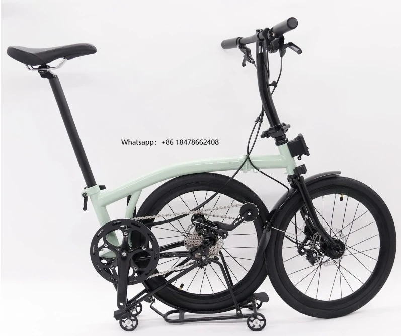 

Fashion MINT Folding Bicycle 20inch 9speed Disc Brake Foldable High Quality Molybdenum Steel Frame T9D-20D Tri-folding Bike