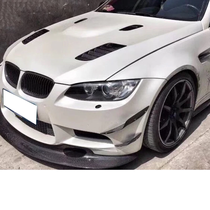 E90 E92 E93 Carbon Fiber Fibre Front Lip Spoiler Wing Canards Fit For 3 Series E90 E92 E93