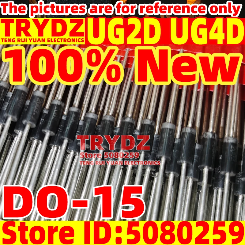 1000-100pcs 100% New UG2D UG2D-E3/54 UG2D-E3/73 / UG4D UG4D-E3/73 DO-21 Rectifier Fast Recovery Diode