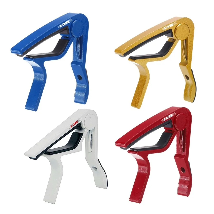 

5 CORE Capo Acoustic Electric Guitar 6 String Kapo Quick And Easy Adjustment Classic Clip For Banjo Mandolin Or Ukulele Capotra