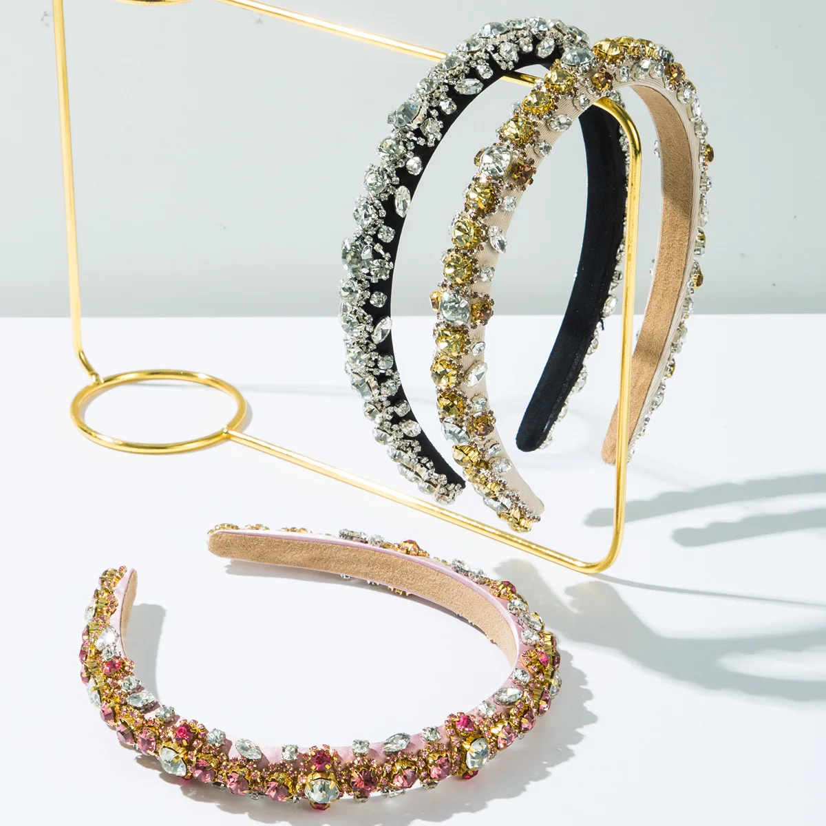 

Korean Baroque Pure Hand-sewn Full Diamond Headband Heavy Craftsmanship Exquisite Gorgeous Sponge Banquet Hair Accessories