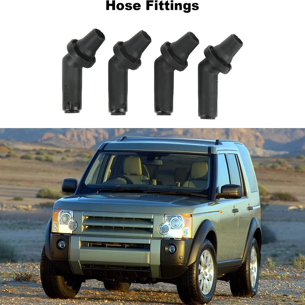 4Pcs set Rubber Drain Tube Connector Black EEH500100 Sunroof Drain Hose Water Drainage Drain Hose Connector