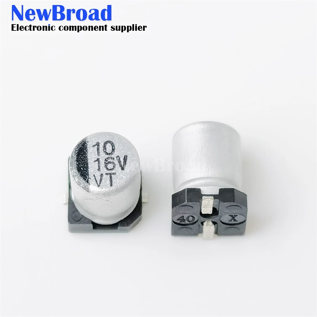 100PCS SMD Aluminium Electrolytic Capacitor 16V 10UF 10U 16V10UF 10UF16V 106 3*5.4MM 4*5.4MM