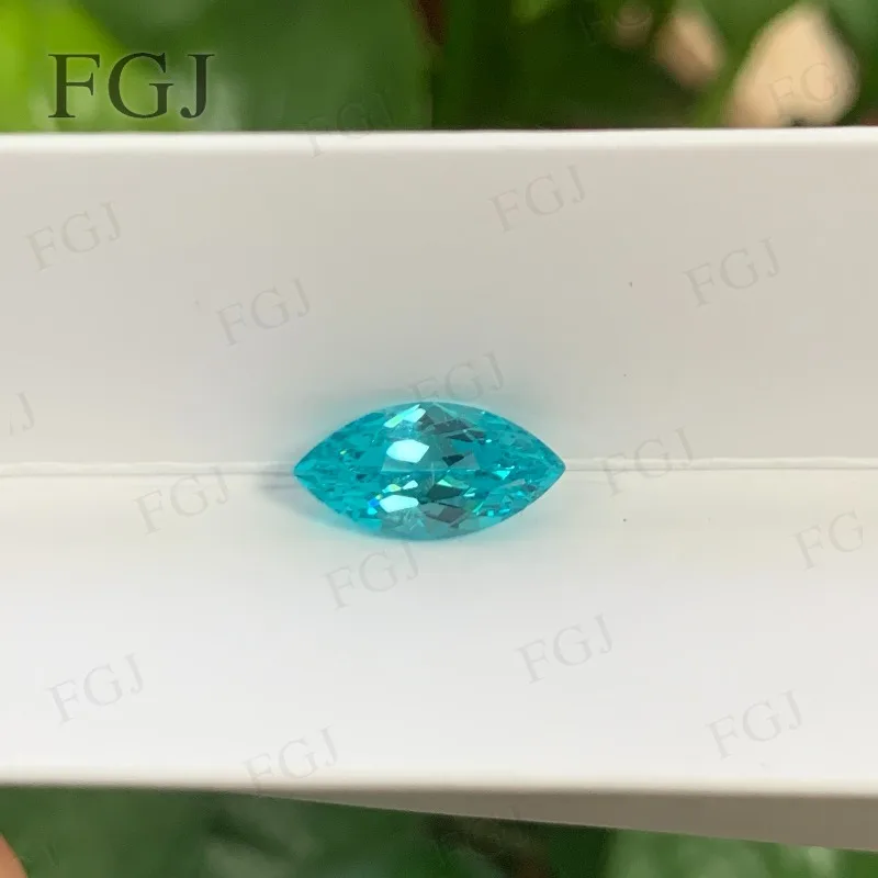 

В лаборатории выращенная параиба маркиза огранки VVS1 AGL на выбор для женщин и девочек ожерелье серьги кольца изготовление DIY оптовая цена подвески