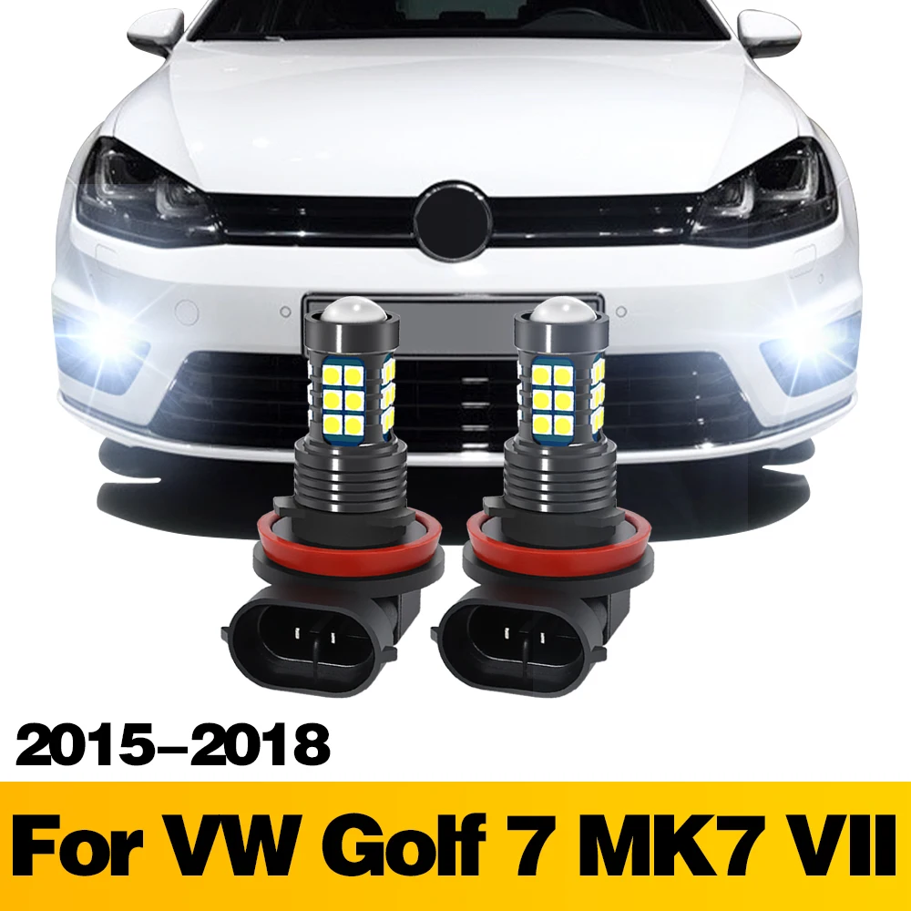 

2Pcs LED Lamp Car Front Fog Light Accessories For VW Golf 7 MK7 VII 2015 2016 2017 2018