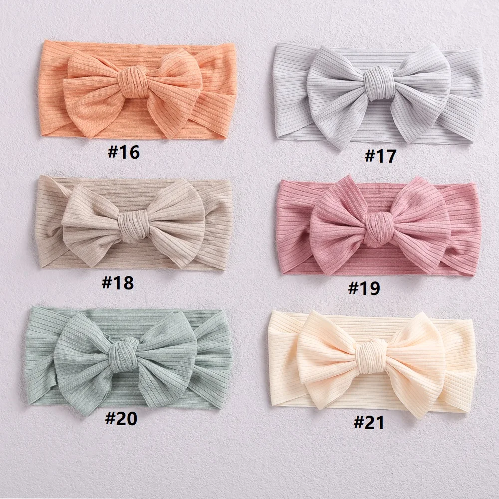 1Pc Baby Headbands New Colors Knit Bow Elastic Soft Infantiles kids Headbands Baby Items Turban for Baby Girl Hair Accessories