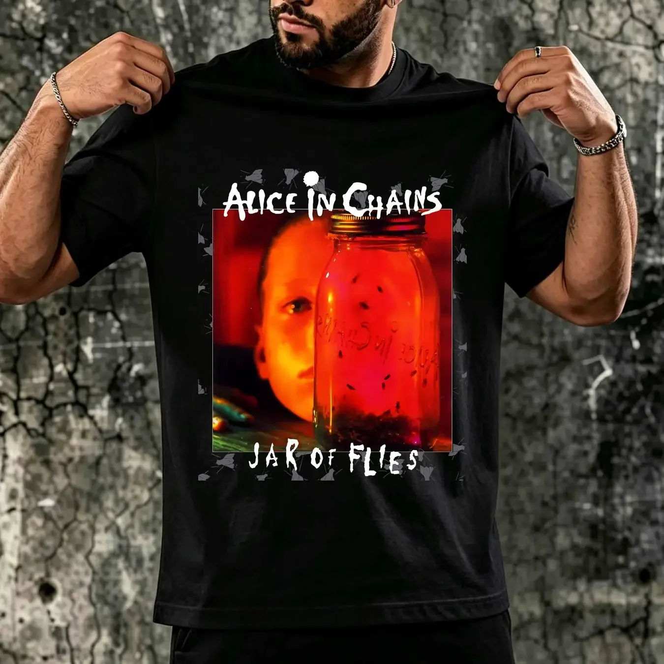 washed T Shirt Alice In Chains Jar of Flies Cotton For S 5XL VN835 vintage Washed Casual Breathable Soft graphic