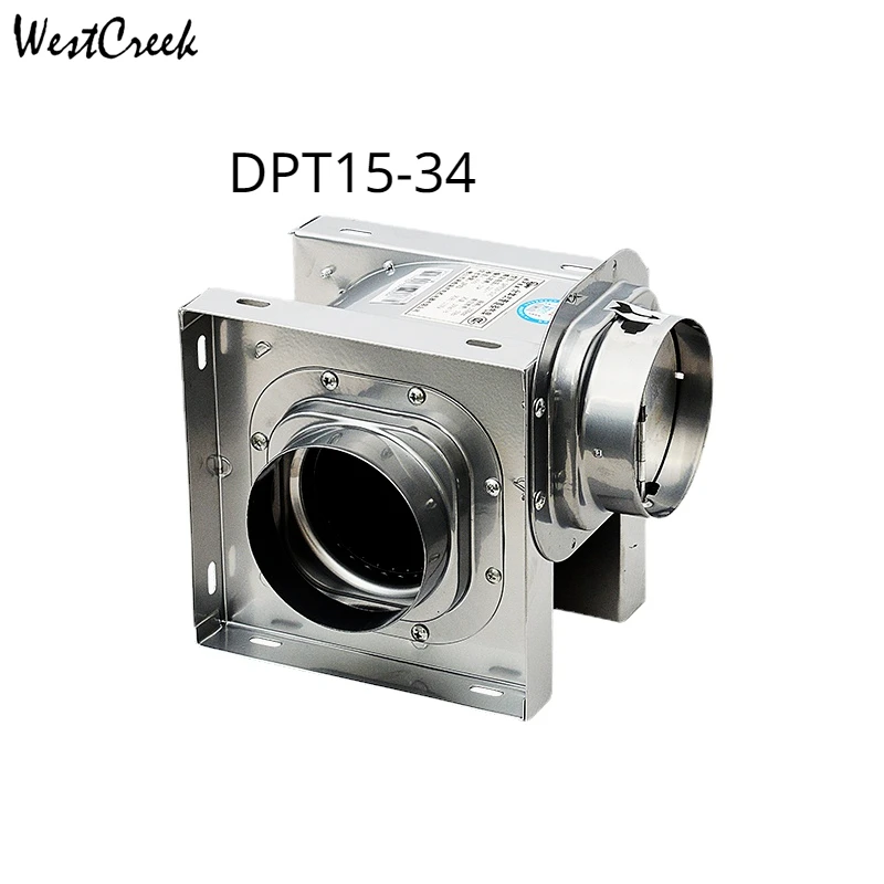 

DPT15-34 220V Small Household Silent Split Stainless Steel Centrifugal Pipe Fan Powerful Exhaust Fan Exhaust Fan Ventilator