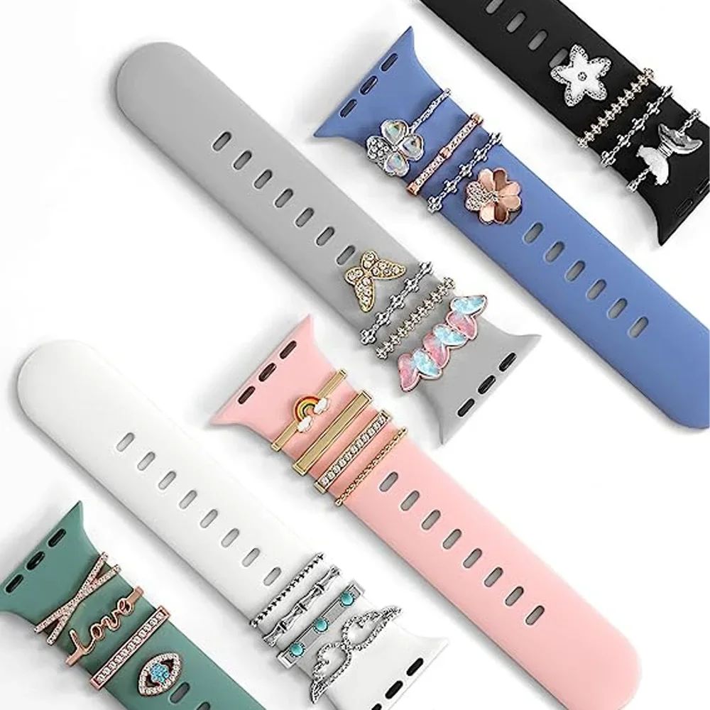 

Decoration For Apple watch ultra band 8 7 6 3 se Diamond Jewelry Charms Accessories samsung/Huawei watch strap 20/22mm Bracelet