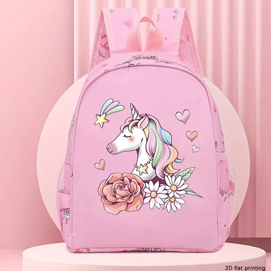 

A cute mini unicorn print backpack perfect for back-to-school season, ideal for everyday use when going to school.
