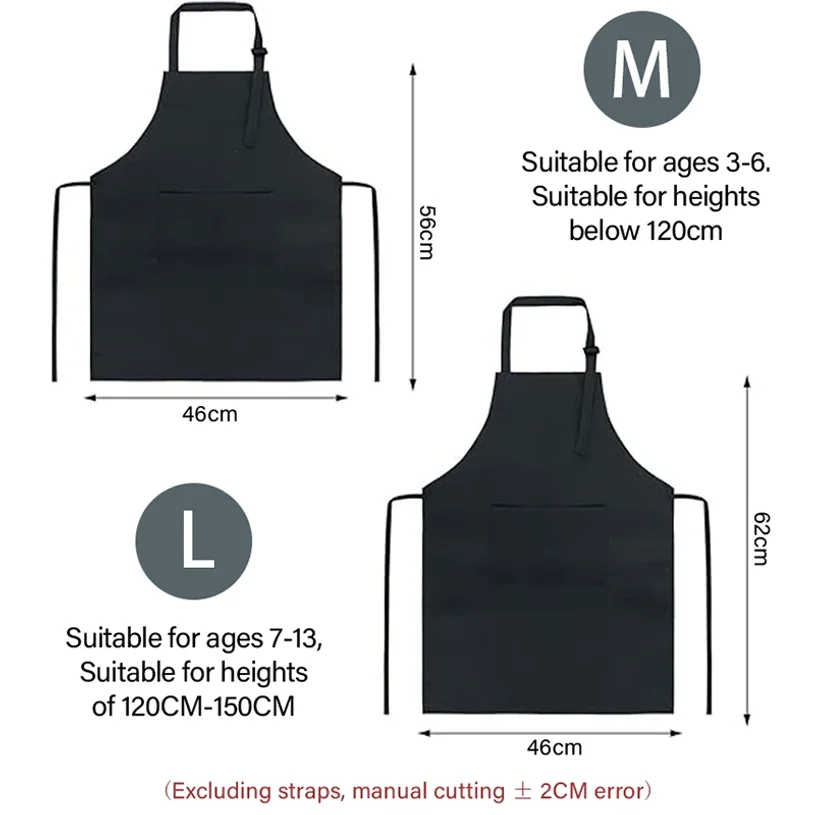 

Children Chef Apron for Kitchen Boys Girls, Baby Pinafore+Hat Sets, Perfect for Kitchen Craft Painting Cooking WQ004