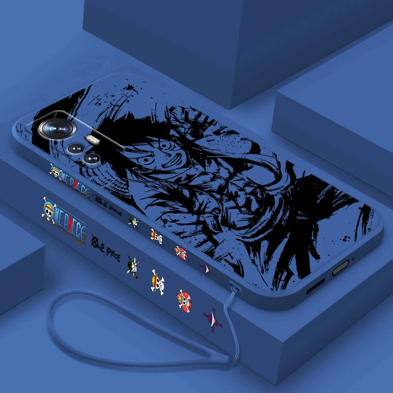 Cartoon O-one Pieces Cute For Xiaomi Mi 13 12T 12S 12X 11i 11X 11T 10T 10S Lite Pro Ultra Liquid Left Rope Phone Case image 2