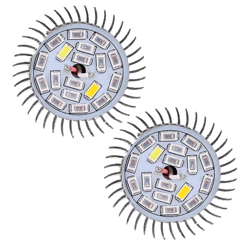 2 uds E14 luz de crecimiento de plantas 85-265V espectro completo Led luz de cultivo para flor vegetal suculenta 28W