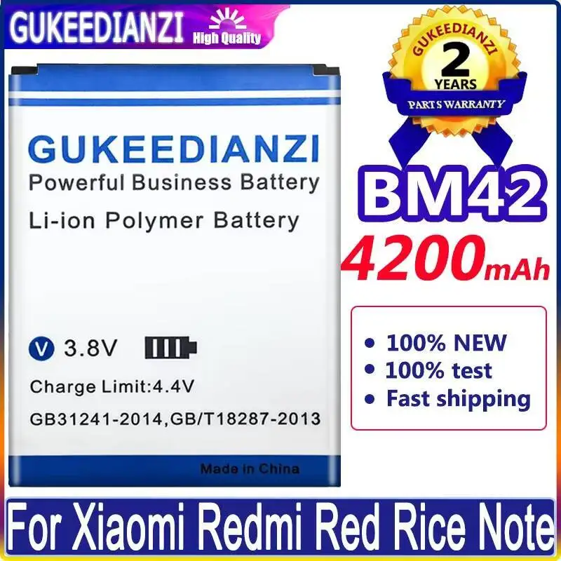 

For Xiaomi Redmi Note 1 BM42 Mobile Phone Battery 4200Mah Reliable Power