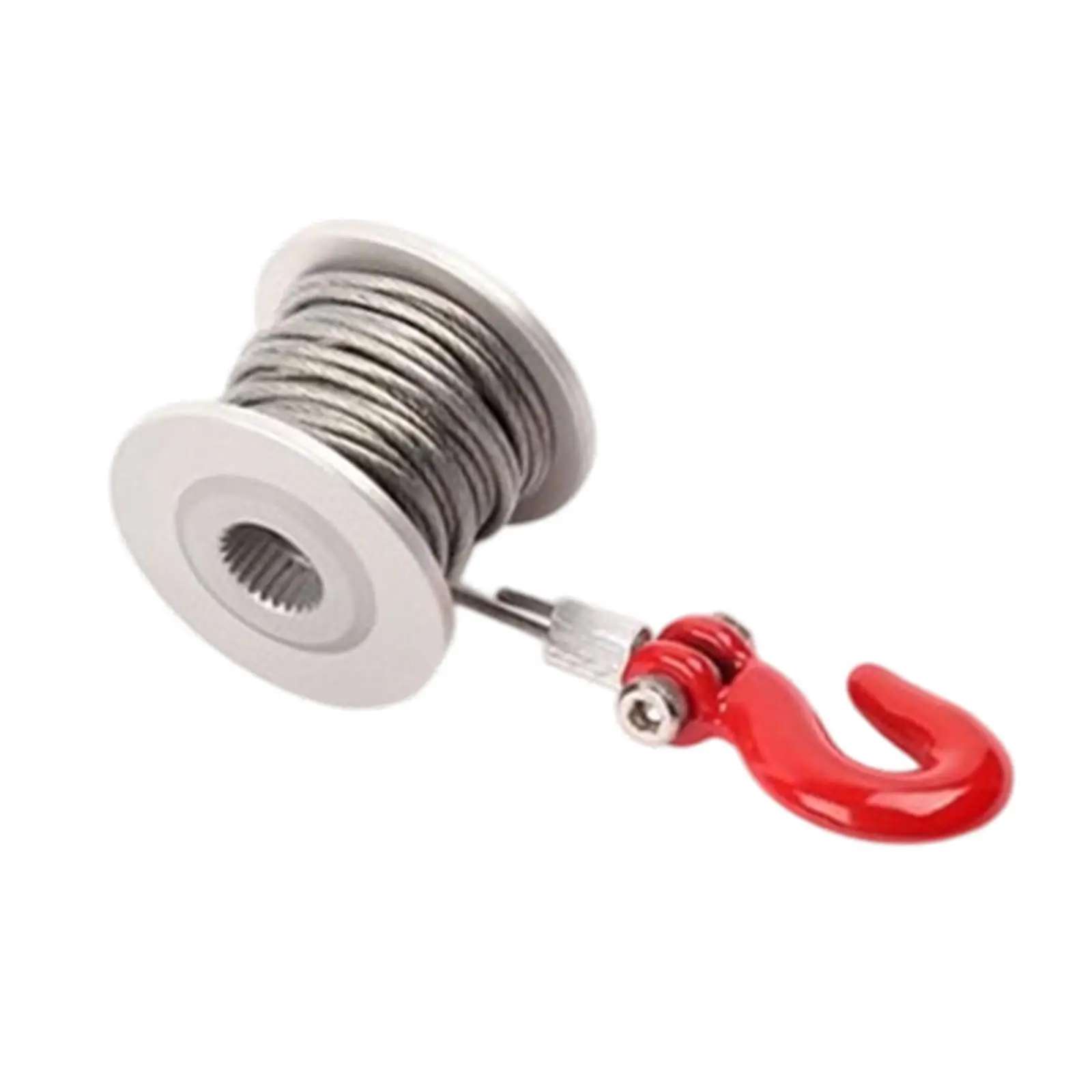 25T RC Winch Spool Kit Aluminum Alloy Steel Wire for 1/10 Crawler Axial SCX10 TRX4 D90 D110 Upgrade Part