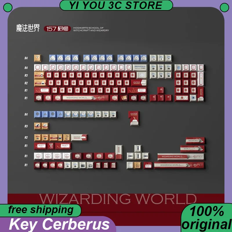 

Key Cerberus Keycap 136Keys 157Keys Original Factory Five sided Heat Sublimation PBT PC Gaming Laptop Gamer Keycaps Accessories