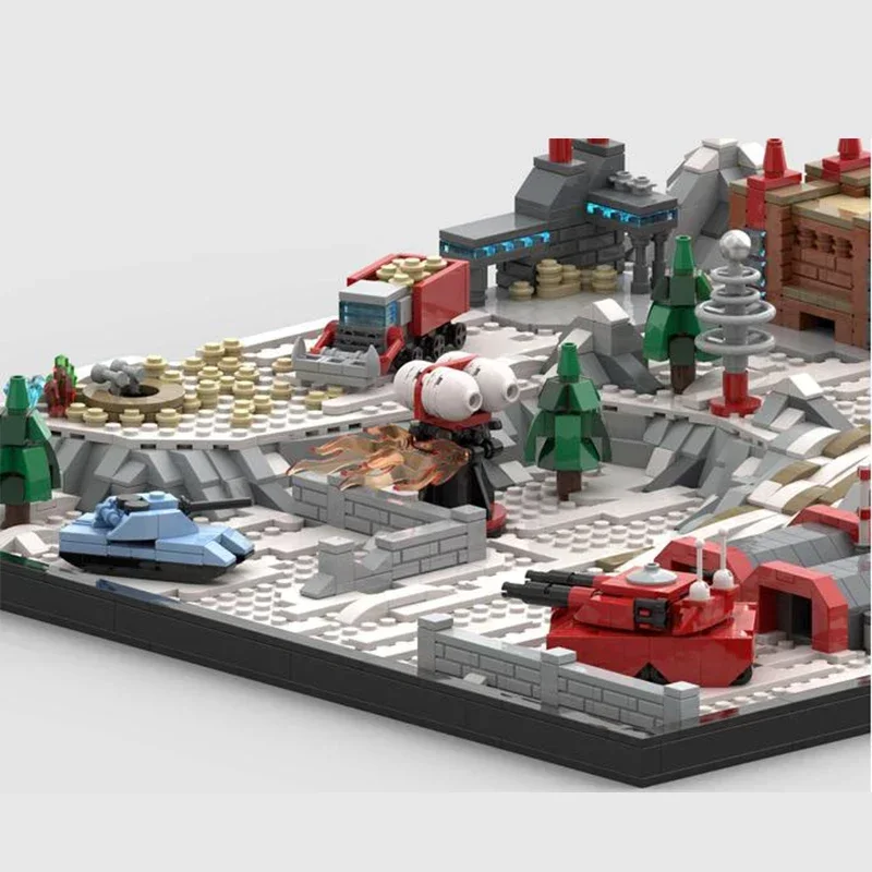 Modelo de juego militar Moc, bloques de construcción, soldado rojo, Base soviética, tecnología Modular, regalos, juguetes de Navidad, conjuntos de bricolaje, montaje