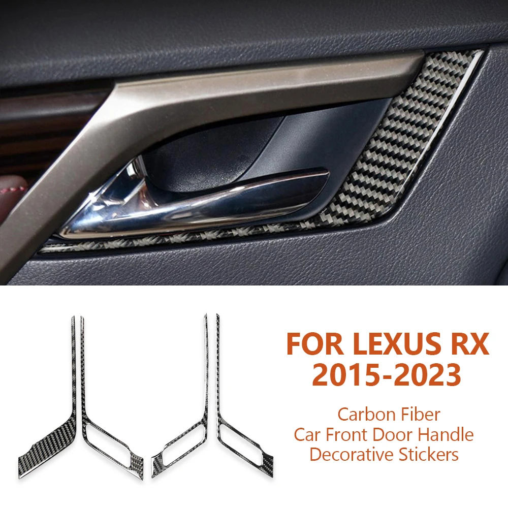 

For Lexus RX RX300 2015-2023 Carbon Fiber Car Front Door Handle Frame Decorative Sticker Auto Interior Accesorios Para Modifying