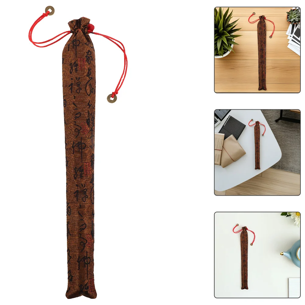 

4Pcs Chinese Style Pouch Folding Fan Cover Intricate Designs for Artistic Pieces Exhibition Travel Fan Cover Small Jewelry Bags