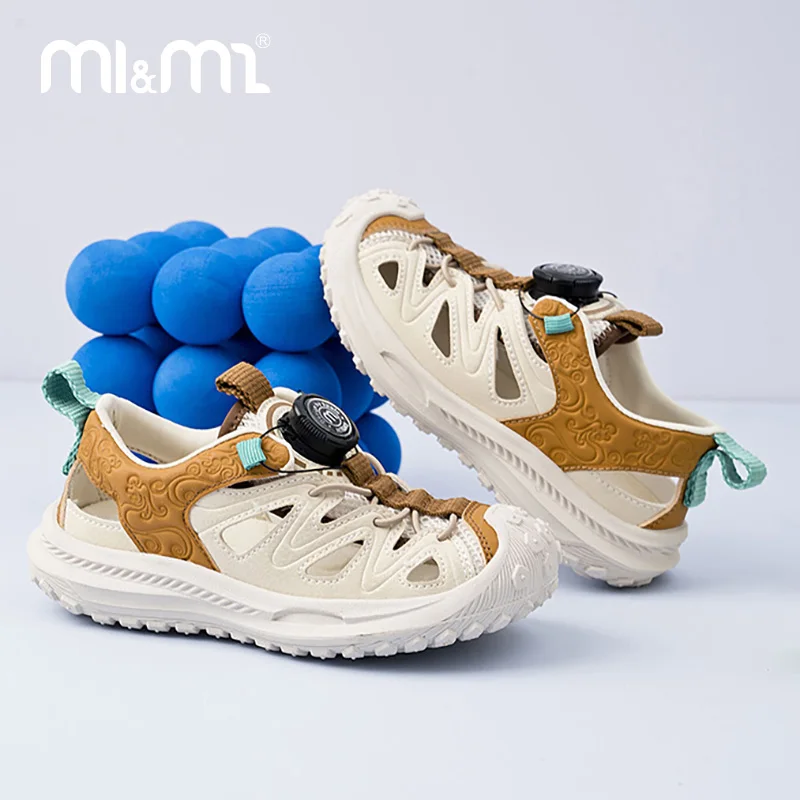 

M1&M2 Ummer Children Breathable Anti-slip Hollow Out Mesh Beach Sandals Unisex Kids Sports EVA Footwear Wear-resistant Outdoor