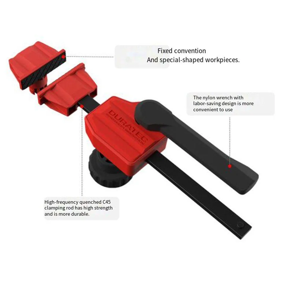 Abrazadera fija Horizontal para mesa de carpintería, 70KG de fuerza, 20mm, agujero de escritorio, Clip rápido, herramienta de bricolaje segura