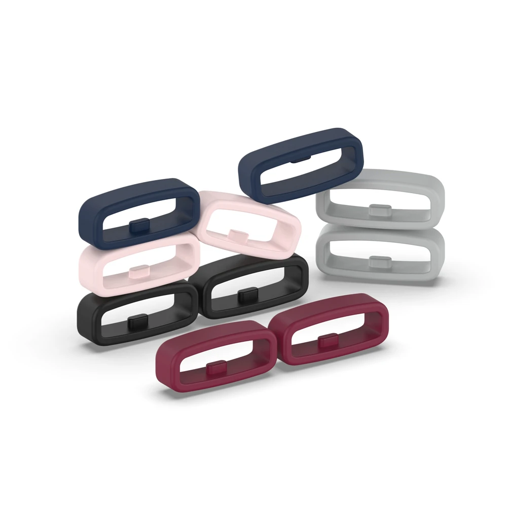 10Pcs Silicone Belt Safety Buckle 18MM 20MM 22MM Width Watchband Universal Watch Strap buckles Hoop Loop Holder