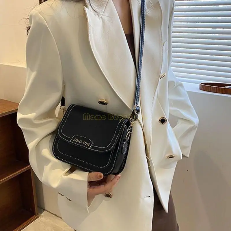 

X90D All-matching Bag for Women Color-Block Shoulder Bag Ladies PU Leather Crossbody Bag Delicate Small Square Bag