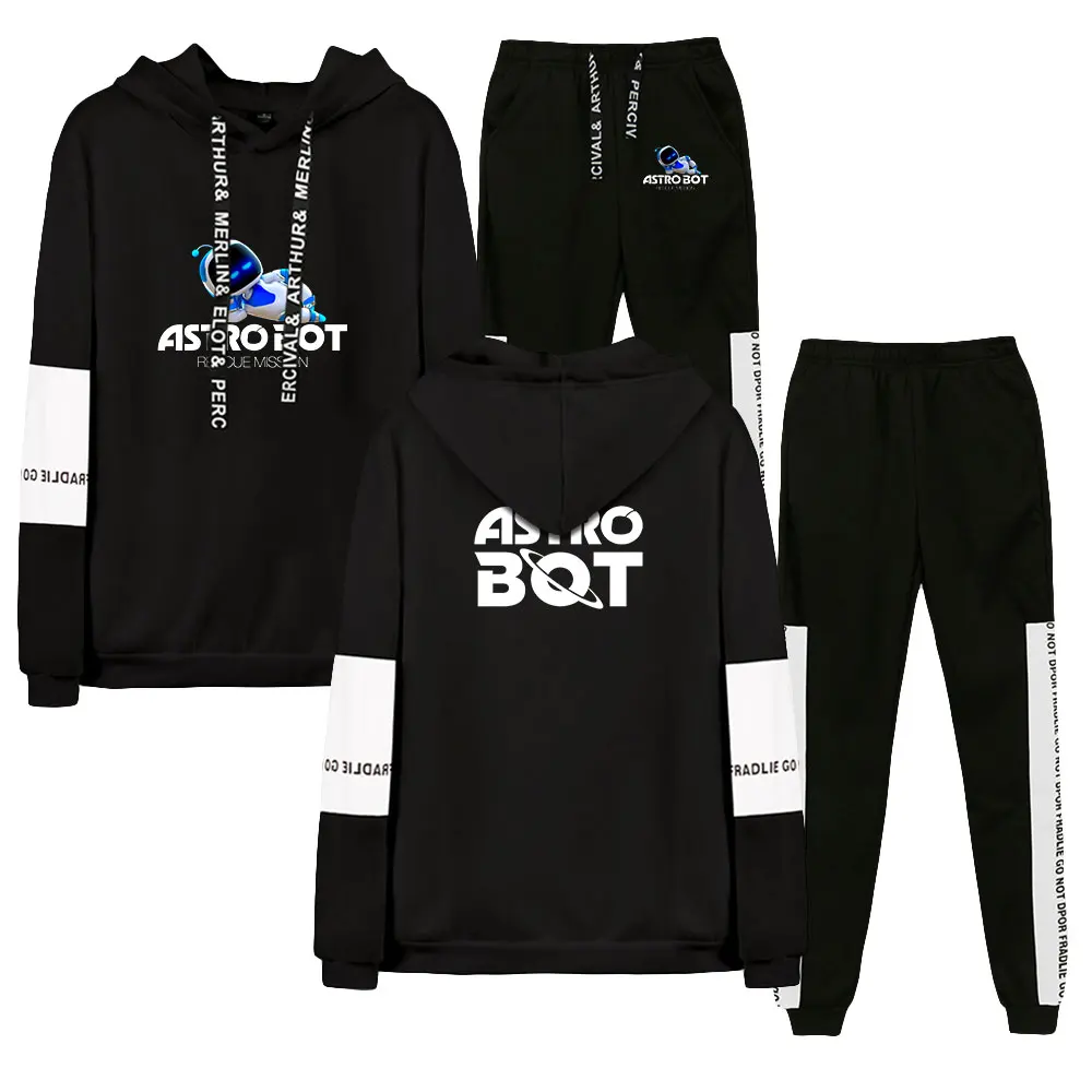 Anime ASTRO BOT 2 Pieces Sets Tracksuit Men Hooded Sweatshirt+Pants Pullover Hoodie Casual Sportwear Astrobot Costume