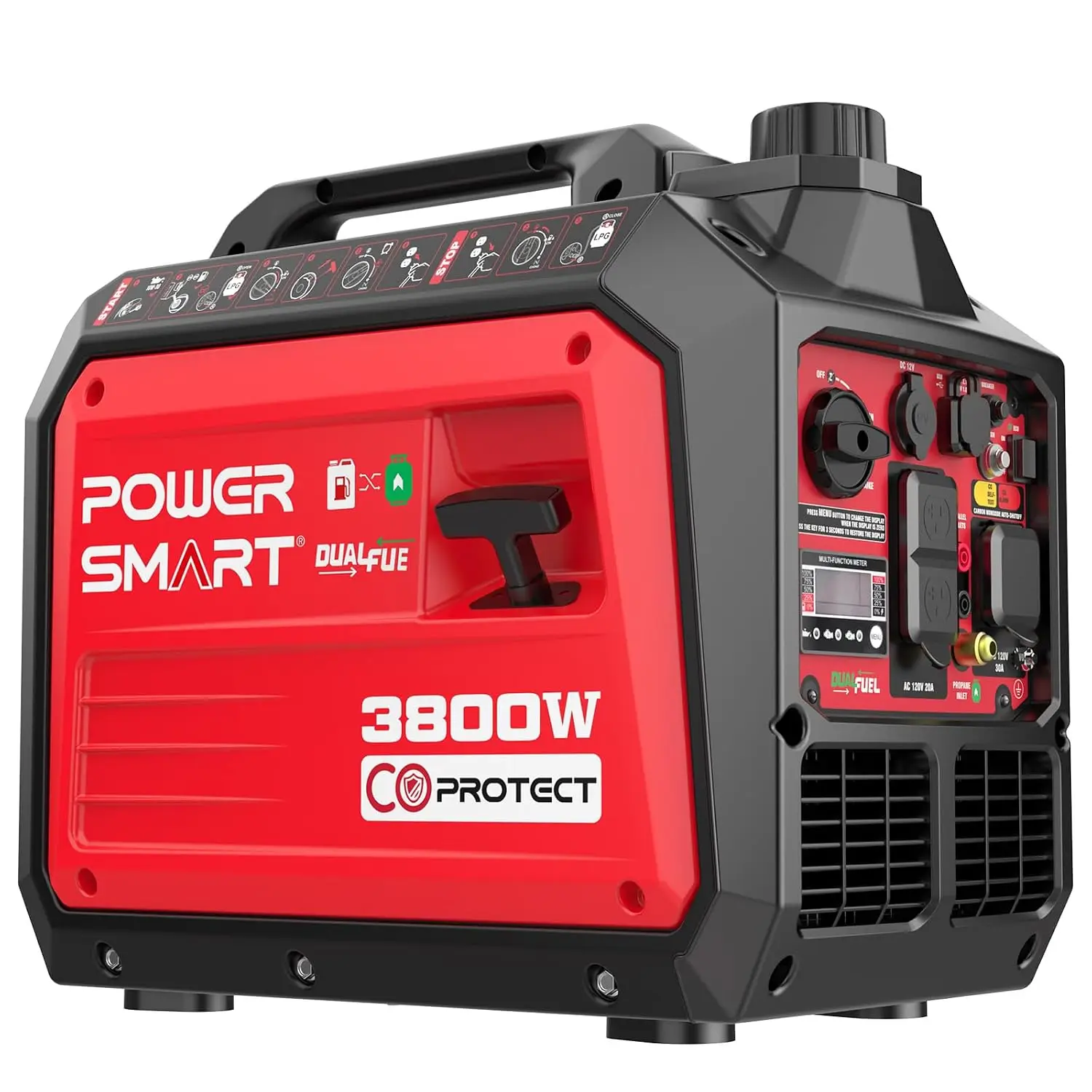 3800 Watt Dual Fuel Inverter Generator for Home Use, Customized