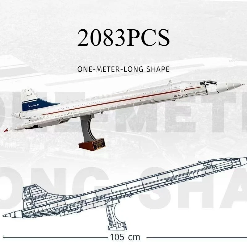2083 قطعة مجموعة بناء ايرباص كونكورد في العالم أول طائرة أسرع من الصوت مساحة الطيران 10318 كتل مكوك ألعاب الطوب هدايا الاطفال