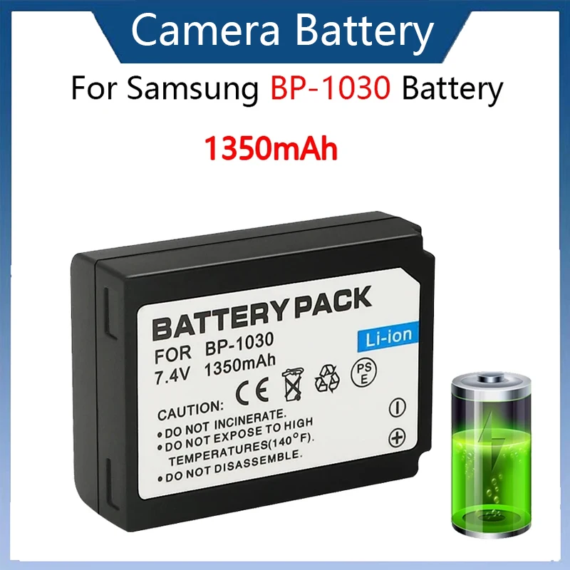 

1350mAh 7.4V BP1030 BP-1030 BP1130 Battery for Sony Samsung NX500 NX1000 NX2000 NX210 NX300 BP 103 Camera Battery