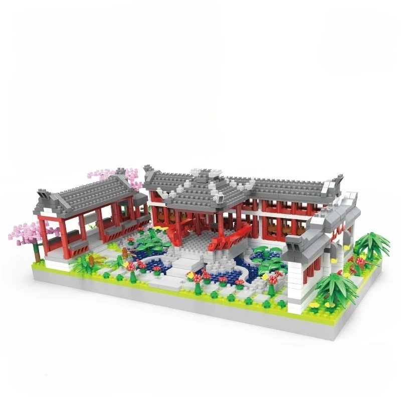 NEW China Building Blocks Suzhou Garden Building Scene Micro Particle Assembly Toy High Difficulty CHILDREN'S Toy Decorations view 6