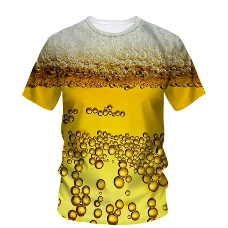 Funny Bubble Beer 3D Printed T Shirt For Men Women New  Summer Fashion Graphs T-shirt Gym Sports Short Sleeve Tees Women Tops