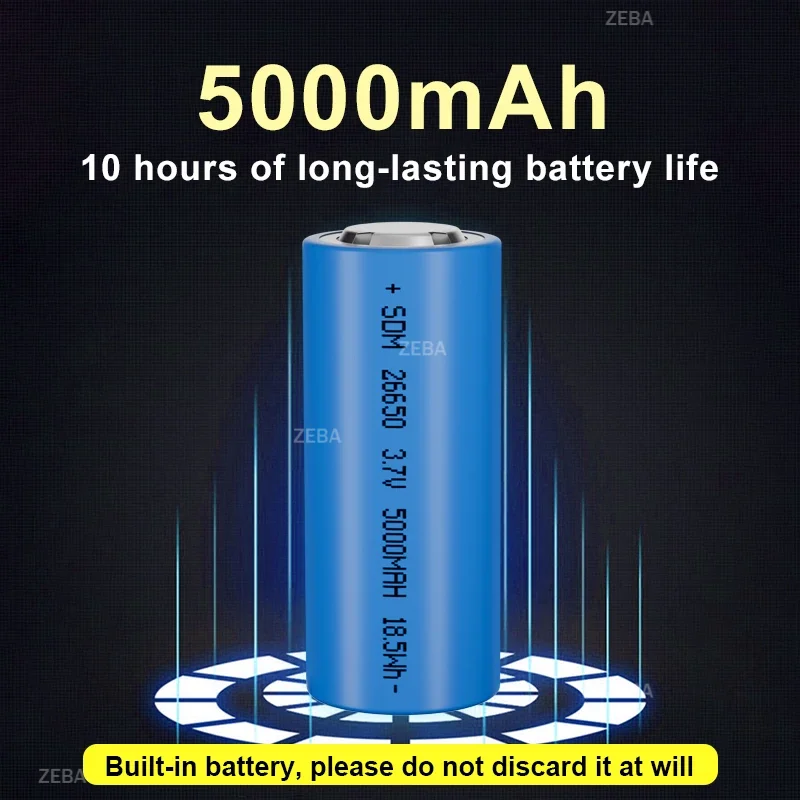 

Мощный светодиодный фонарь 3000K/6000K, перезаряжаемый, с регулируемым фокусом, для освещения в дождливых походах и аварийного освещения