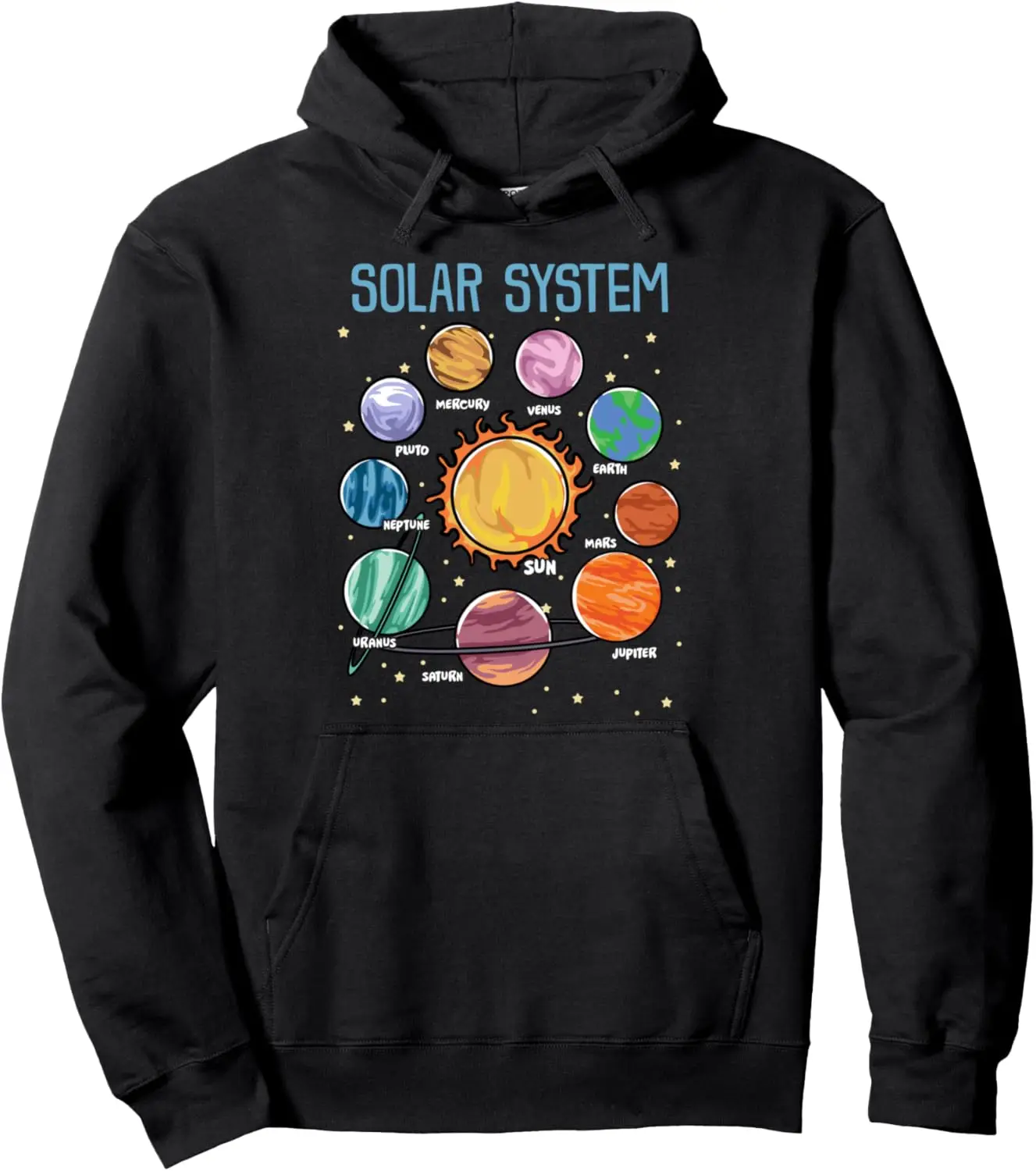 Solar System Planets Science Space Boys Girls STEM Kids Pullover Hoodie Custom Printed Graphic Hoodie Ropa De Mujer