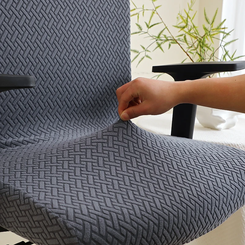 

1 шт. жаккардовый чехол для офисного стула, антигрязный вращающийся чехол для компьютерного стула, эластичный чехол для игрового кресла для домашнего офиса