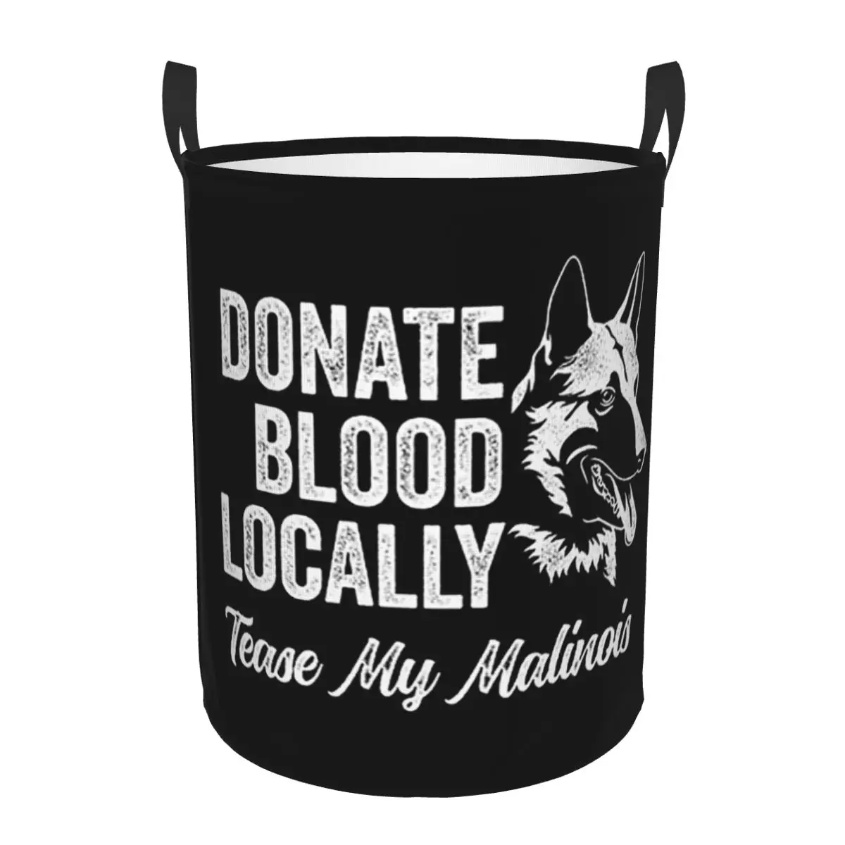 Donate Blood Locally Tease My K9 Unit Belgian Malinois Folding Laundry Baskets Dirty Clothes Home Organizer Large Bag For Home