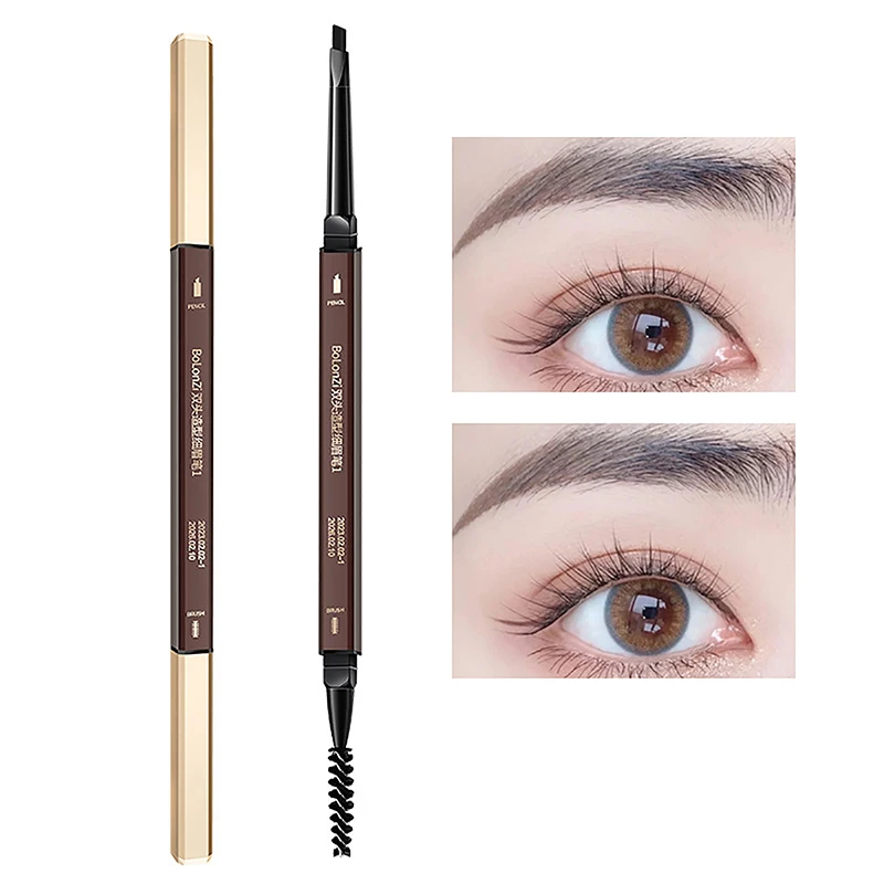 Impermeável Double Head Sobrancelha Lápis, Tint Mascara, Enhance Cosméticos, Beleza Pen, Long Lasting Maquiagem, 5 cores, Mulheres