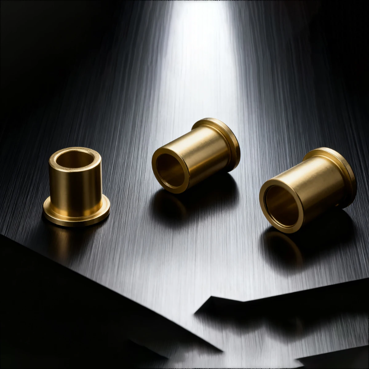 ID=10 /12 /16 /20mm Flanging Self-Lubricating Bearing Powder Metallurgy Oil Copper Bushing Sleeve With Stepped Flange